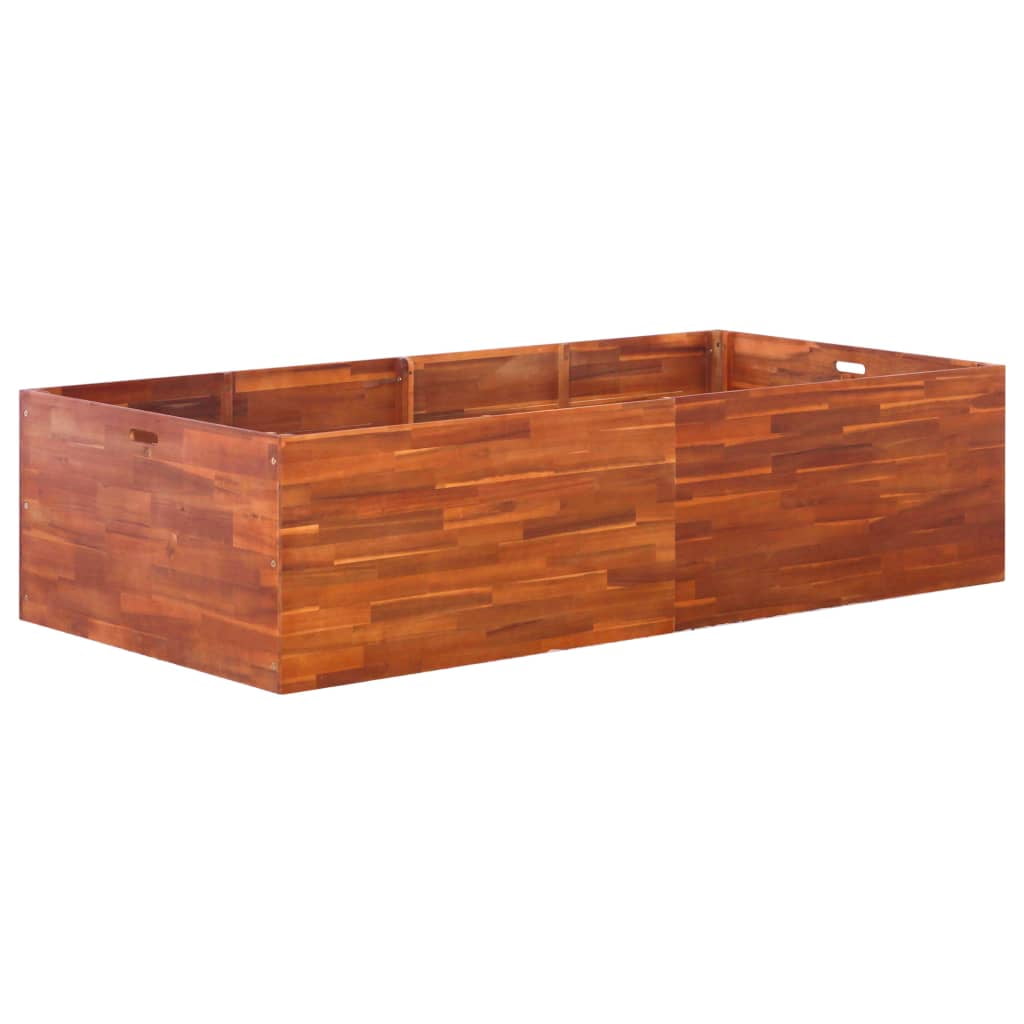 Kepooman Acacia Wood Raised Bed for Garden Patio Backyard, Brown