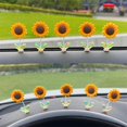 thumbnail image 4 of sunsanly 2/5Pcs Shaking Head Sunflower Car Decoration Adhesive Auto Dashboard Center Console Yellow Flower Ornament Doll Toy Figurine Christmas Gift, 4 of 8