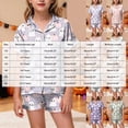 thumbnail image 4 of HCNTES Girls Halloween Pajamas Halloween Girls Pajamas Pumpkin Ghost Print Short Sleeve 2 Piece Button Down PJs for Toddler Kids Soft Sleepwear Little Girl Pajamas, 4 of 7