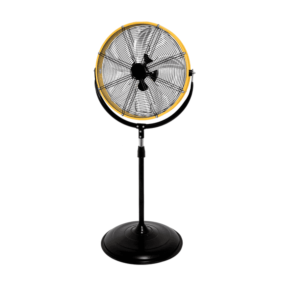 20 Inch Heavy Duty Pedestal Fan,4200CFM High Velocity Standing Fan with Adjustable Height and Tilt,3-Speed,Metal Fan for Industrial, Commercial, Residential, Greenhouse