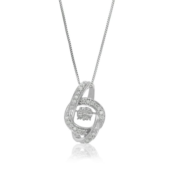 Vir Jewels 1/6 CTTW Lab Grown Diamond Pendant Necklace in Sterling Silver with Chain For Women