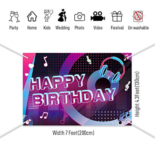 Buy Music Happy Birthday Backdrops, Musical Themes Birthday Yard Sign, Karaoke Party Decorations