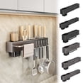 thumbnail image 1 of Wall Mounted Knife Rack Multifunctional Kitchen Shelf with Chopstick Cage Integrated Modern Storage for Knives and Utensils Space Saving Organizer for Home Chefs and Efficient Kitchens Sopatenor, 1 of 7
