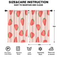 thumbnail image 2 of Blackout Kids Curtains,Strawberry Plants Fruit Light Pink Pattern Childrens Insulated Curtains Set Of 2,Bedroom Essentials,Toddler Room Decor 42"x63", 2 of 5