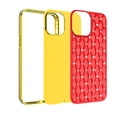 thumbnail image 3 of For Apple iPhone 14 Pro Max (6.7") Luxury Chrome Diamonds Rhinestone Thick TPU Shiny Bling Protective Rubber Frame Cover ,Xpm Phone Case [ Red ], 3 of 4