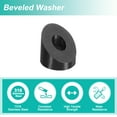 thumbnail image 3 of Uxcell 30 Pack 1/4 Inch 37 Degree Angle Beveled Washer, Black, 3 of 6