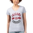 thumbnail image 4 of Women's G-III 4Her by Carl Banks Heather Gray Arizona Diamondbacks Super-Slim Fit Lightweight City Graphic V-Neck, 4 of 5