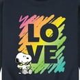 thumbnail image 3 of Peanuts - Rainbow Love Scribble - Men's Crew Neck Fleece Pullover, 3 of 6