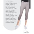 thumbnail image 7 of MeMoi Chino Capri-Length Cotton Blend Leggings - Womens - Female (Large/X-Large, Steeple Gray), 7 of 7