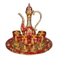 thumbnail image 1 of Webware Weecup 8 PCS European Style Decanter Set Con Tazas Y Bandejas De Oro Y Rojo Oro y rojo Magideal Webware Weecup, 1 of 7