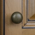 thumbnail image 3 of GlideRite 1.125 in. Solid Classic Round Cabinet Knobs, Antique Brass, Pack of 5, 3 of 5