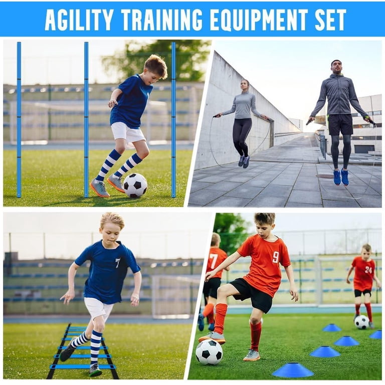 Agility Complete Athletic Speed Training Soccer Agility Training Set | 6 Agility Poles ...