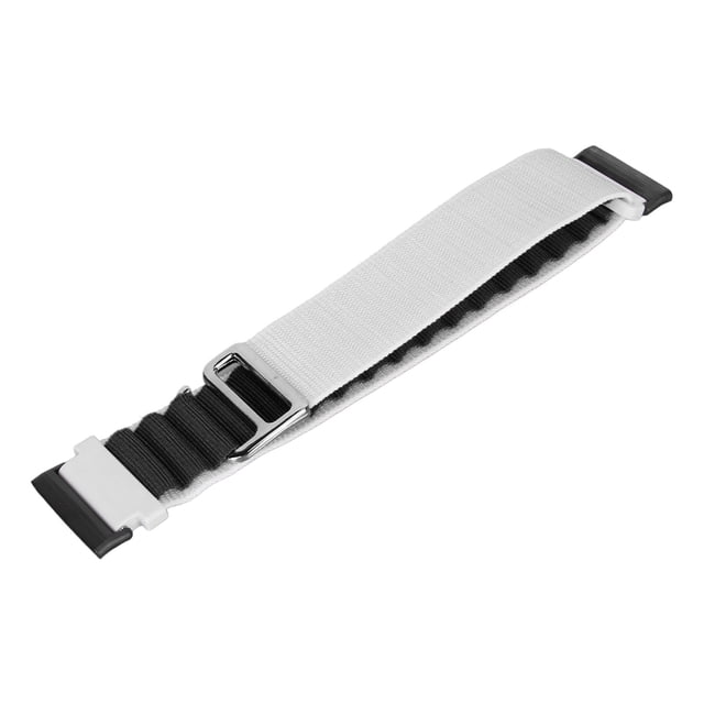 Accesorio de repuesto de correa de reloj inteligente de nailon tejido elástico apto para Fitbit Versa 4 3 Sense 2 blanco y negro