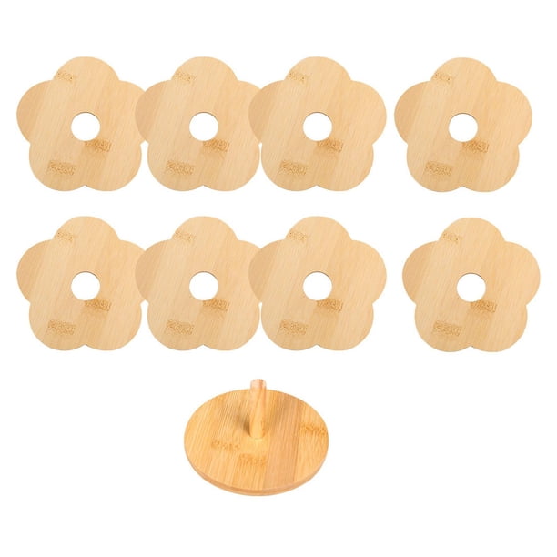 Posavasos de mesa con soporte, tapetes modernos aislantes del calor para la decoración del hogar con tetera 8pcs y 12 cm
