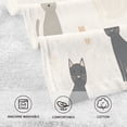 thumbnail image 5 of Yayeee 100% Cotton Hand Towels for Bathroom 16" x 28" Soft Absorbent Kitchen Towel, Black Cute Cats, 5 of 7