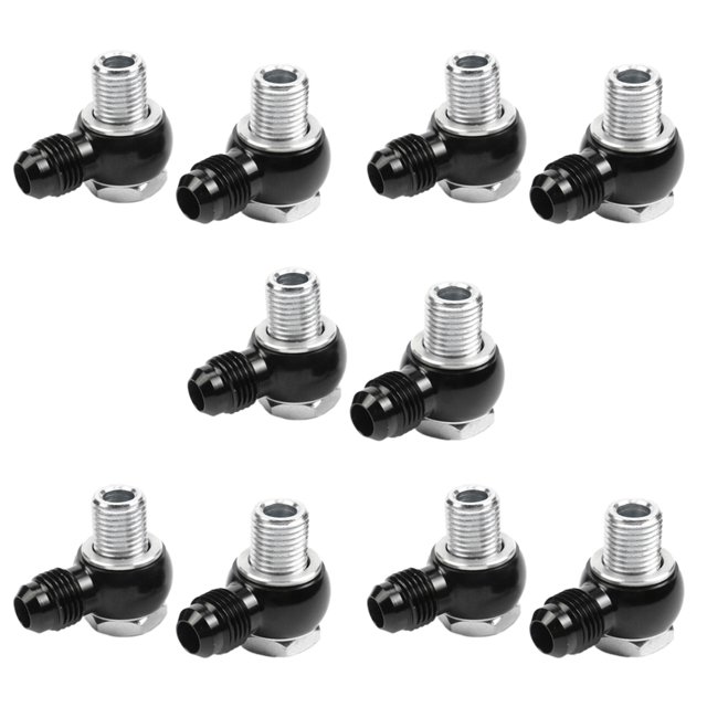 10x para 6AN x 1/4 NPSM Turbo 350400 700R4 4L60E Enfriador de Aceite de Transmisión 90 Grados Accesorios de Banjo
