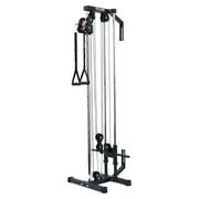 Valor Fitness LAT Pull Down Cable Machine - Wall Mount - 16 Adjustable Positions Dual Pulley System - Includes Strap Handles - High & Low Cable System Home Gym Equipment Max Weight 200 Lbs. - BD-62