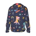 thumbnail image 3 of Gaeub Cartoon Dinosaur Scooter Sport Blue Men's and Women's UPF 50+ Long-Sleeved Sun Protection Clothing, Fishing Shirt Long Sleeve Zip - 3X-Large, 3 of 9