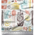 thumbnail image 1 of Soimoi Cotton Voile Fabric Vegetables,Jar & Cups Print Fabric by Yard 56 Inch Wide, 1 of 1