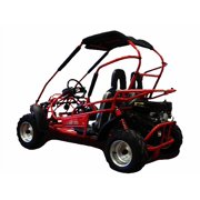TrailMaster Mid XRX Youth Go Kart, 200cc, Ages 8–14, Up to 25 MPH, Dual Seat, Electric Start (Black)
