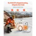 thumbnail image 4 of VEVOR Propane Tank Top Heater, for 1lb Small Tanks and 5-40lb Large Tanks, 18000 BTU Rapid Heating 180-Degree Infrared Radiant Tank Top Gas Heater,3 Heat Settings for Ice Fishing,Single Burner, 4 of 9