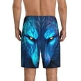 thumbnail image 6 of KLL Futuristic Blue Light Wolf for Men's 1-Pack Shorts,Sleep Pajama Shorts for Men Soft Pj Shorts Men's Pajama Bottoms Sleepwear -4X-Large, 6 of 7