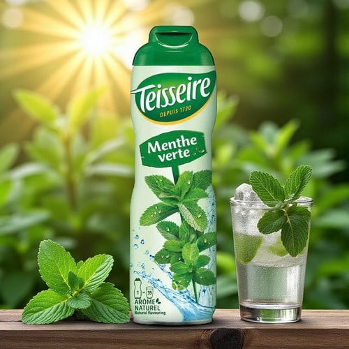 Teisseire French Syrup all natural Mint Syrup 20.3fl.oz (600ml) … (2 Pack)