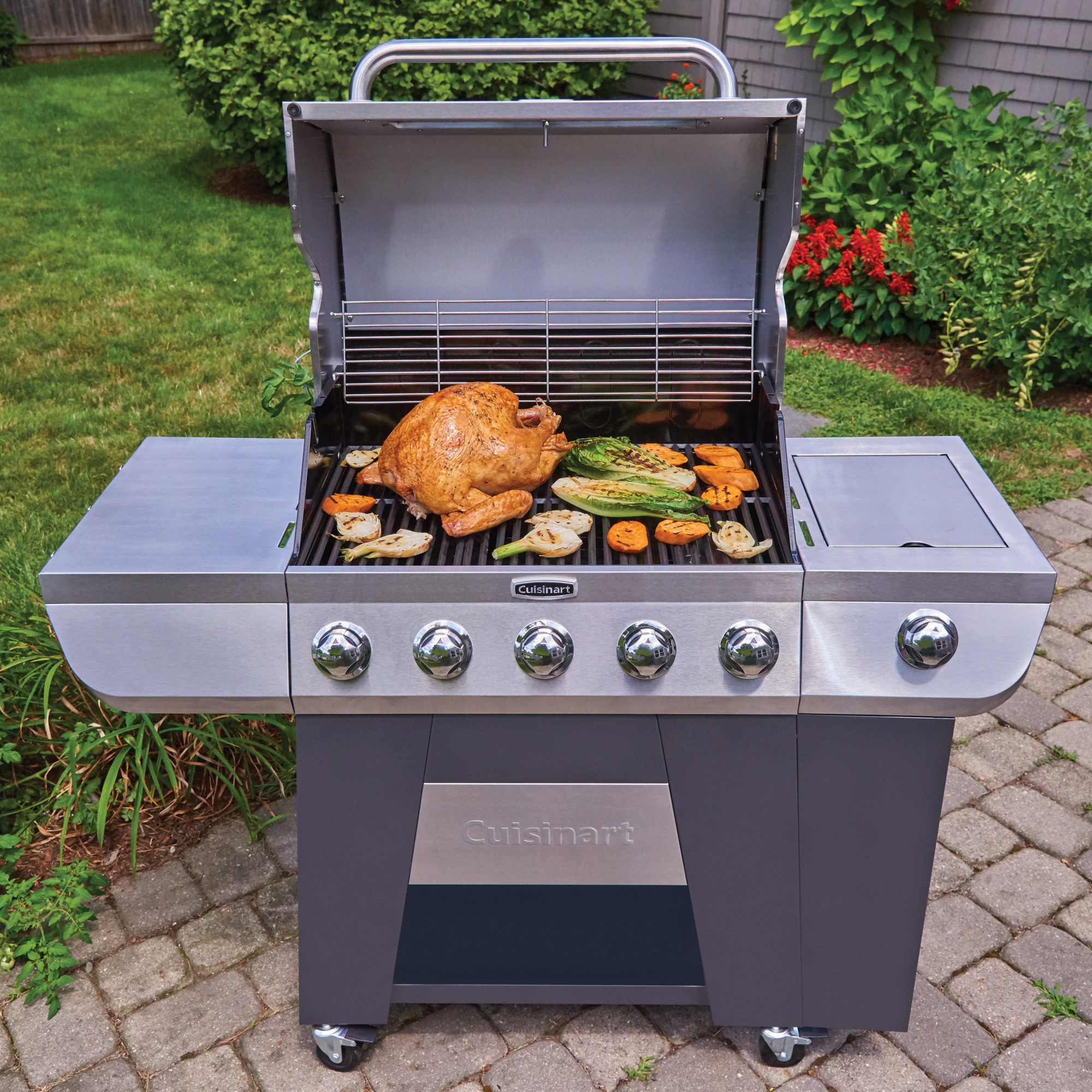 Cuisinart 3-In-1 Stainless Five-Burner Propane Gas Grill with Side Burner - image 3 of 14