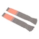 thumbnail image 3 of Calcetines largos de yoga de 5 dedos, antideslizantes, de algodón, con absorción del sudor, ajustados, para mujer, calcetines altos a rayas, gris claro, 3 of 10