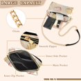 thumbnail image 3 of FORMRS Women Crossbody Purse with Chain Strap Vegan Leather Shoulder Handbag, Watercolor Seashell, 3 of 7