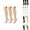 A-NUDE79, variant on Women's Socks Knee-High Ribbed Spring And Winter Solid Color Socks 3 Pairs Thin Classic Holiday Hosiery