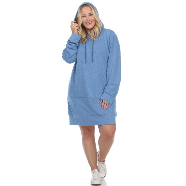 White Mark Women's Hoodie Sweatshirt Dress