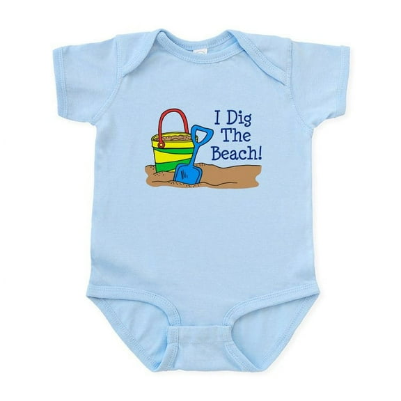 CafePress - I Dig The Beach Infant Bodysuit - Baby Light Bodysuit, Size Newborn - 24 Months