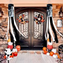 Boovnll 2Pcs Halloween Windsock, 40" Horror & Novelty Hanging Windsocks Flag Wind Sock for Outdoor Front Door Yard Patio Garden Porch Party Decor, Halloween Decorations