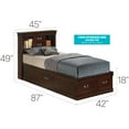 thumbnail image 2 of Glory Furniture Louis Phillipe Twin Storage Bed in Cappuccino, 2 of 2