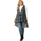 thumbnail image 3 of Women's Plus Size Vest Open Front High Low Skull Sleeveless Cardigans Black 2X, 3 of 7