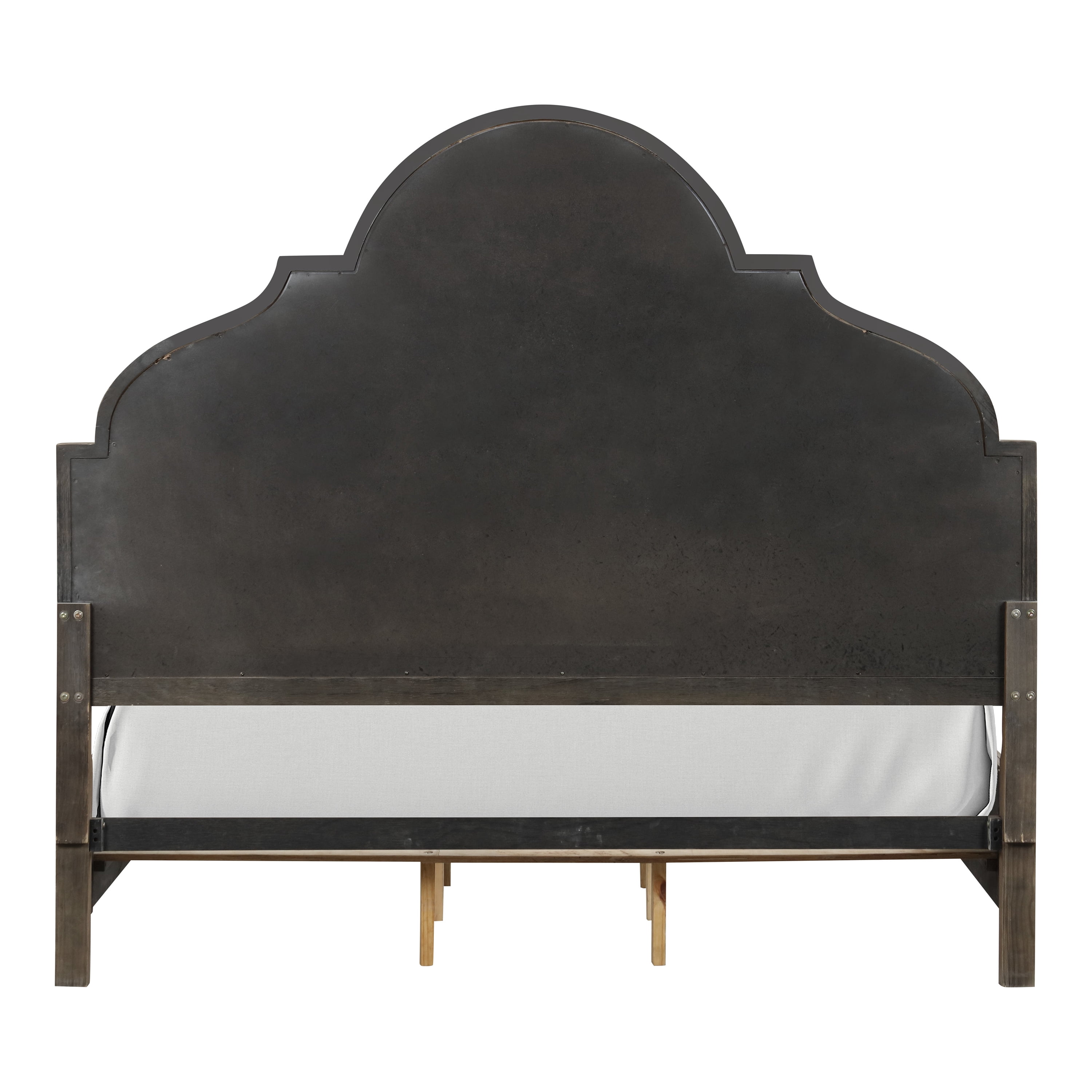 Furniture of America Jares Solid Wood Panel Bed, King, Rustic Oak