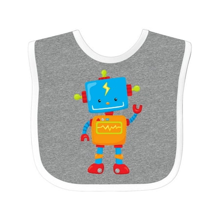 

Inktastic Cute Robot Colorful Robot Funny Robot Robotics Gift Baby Boy or Baby Girl Bib