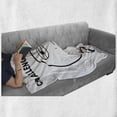 thumbnail image 6 of Humor Soft Flannel Fleece Throw Blanket, Challenge Accepted Guy Meme Caricature Man Trippy Styled Modern Picture, Cozy Plush for Indoor and Outdoor Use, 50" x 70", Black and White, by Ambesonne, 6 of 6