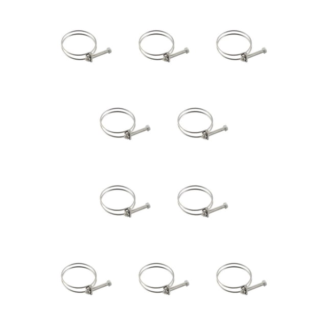 Toystoory Abrazadera de tubo de metal resistente y duradera: garantiza una instalación segura Aro de alambre de acero inoxidable 48-55 48-55 10Conjunto