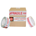 thumbnail image 2 of JVCC PP20 Printed Packaging Tape: 2 in x 110 yds. (White with Red "FRAGILE HANDLE WITH CARE" printing), 2 of 3