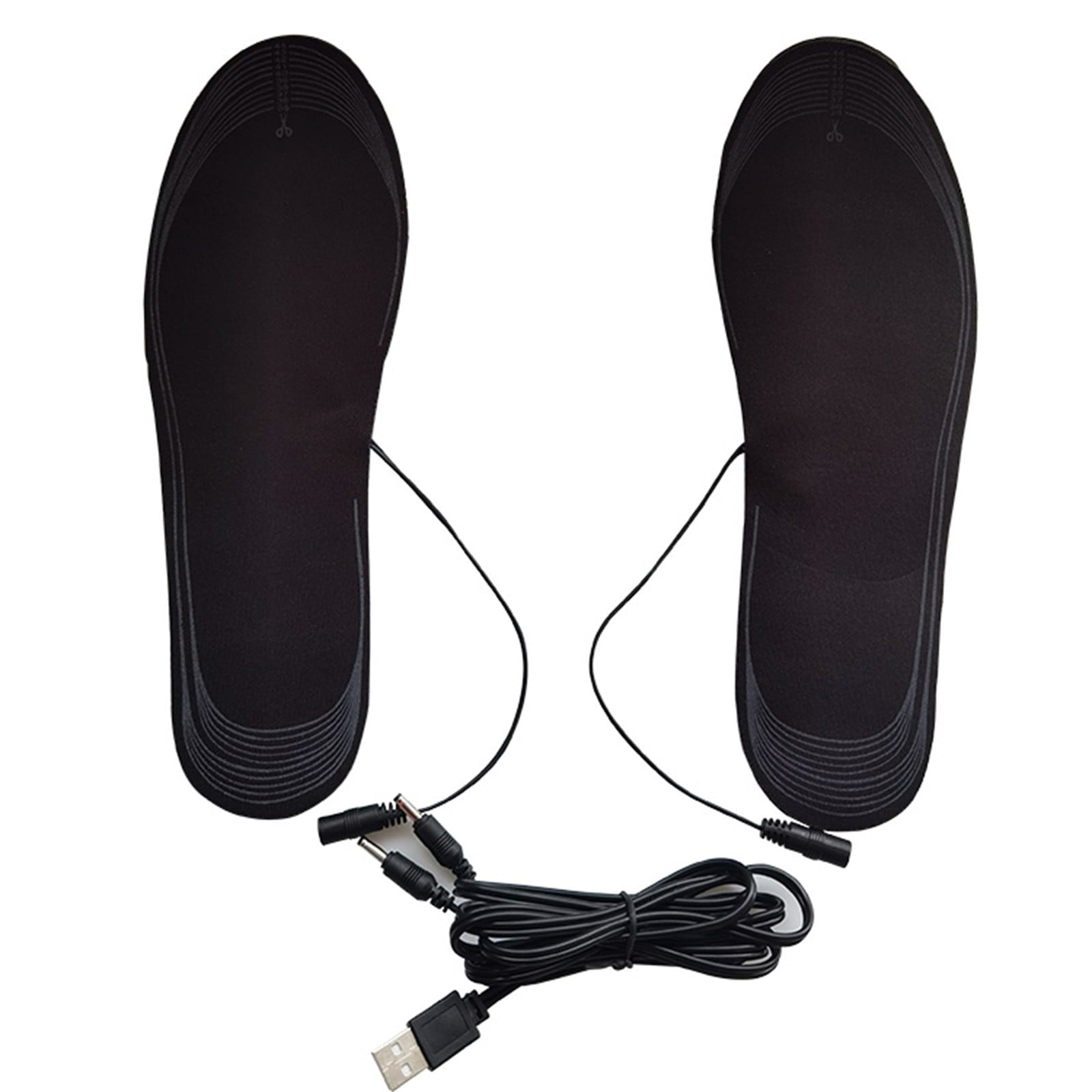 USB Electric Powered Heated Shoe Insoles Film Heater Feet Toe Warm Socks Pads 