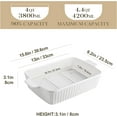 thumbnail image 2 of A house of tools 4.4 QT Baking Dish with Rack, 9x13 Large Casserole Dish for Oven,Ceramic Baking Pan with Rack, Rectangular Lasagna Pan Deep with Handles for Baking, Durable Microwave Oven Safe,White, 2 of 17