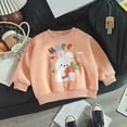thumbnail image 2 of 4-5 Years Girls Sweater Fall And Winter Shirt Outer Wear Casual Single Top Long Sleeve Day Of School Shirt 6-12 Months 12-24 Months 2T 3T 4T 5T 6T 7T Orange T Shirts, 2 of 4