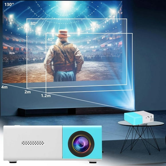 Mini Projector, Movie Video Projector, 1080P HD Portable Projector Compatible with Card, Apartment Must Haves, Tech Gadgets, Mini Tv, Cool Stuff Christmas Gifts for Women Men