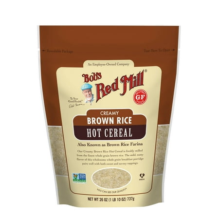 Bob's Red Mill Gluten Free, Creamy Brown Rice Hot Cereal, 26 oz, 4 Pack