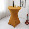 thumbnail image 4 of 2Pcs Cocktail Table Covers Stretch Spandex Cocktail Table Cover Cloth for Wedding, Banquet and Party, 80*110cm/0.3kg - golden, 4 of 6