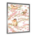 thumbnail image 2 of Lovely Birds On Branches Of Flowering Almond 12 in x 20 in Framed Painting Canvas Art Print, by Designart, 2 of 4