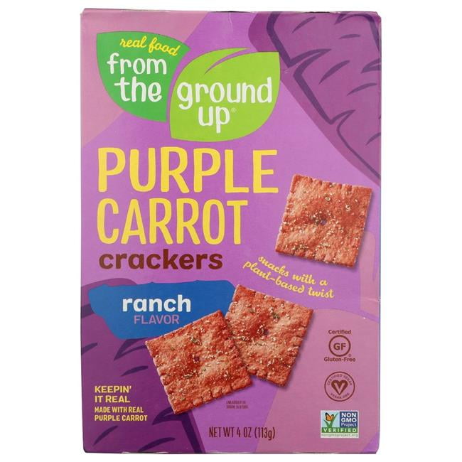From the Ground Up Ranch Purple Carrot Crackers - Case of 6 - 4 OZ