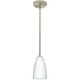 thumbnail image 2 of 1TT-151107-LED-SN-Besa Lighting-Riva 9 - 1 Light Stem Pendant In Contemporary Style-9 Inches Tall and 5.13 Inches Wide-Satin Nickel Finish-Opal Matte, 2 of 3